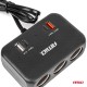 Amio - ΑΝΤΑΠΤΟΡΑΣ ΑΝΑΠΤΗΡΑ 12/24V 120W ΜΑΥΡΟΣ/3 ΘΕΣΕΙΣ/1xUSB-A+1xUSB-C QC 4.0 ΤΑΧΕΙΑΣ ΦΟΡΤΙΣΗΣ/ΚΑΛΩΔΙΟ 80cm - 1 Τεμ. (04365/AM) Amio - ΑΝΤΑΠΤΟΡΑΣ ΑΝΑΠΤΗΡΑ 12/24V 120W ΜΑΥΡΟΣ/3 ΘΕΣΕΙΣ/1xUSB-A+1xUSB-C QC 4.0 ΤΑΧΕΙΑΣ ΦΟΡΤΙΣΗΣ/ΚΑΛΩΔΙΟ 80cm - 1 Τεμ. (04365/AM)