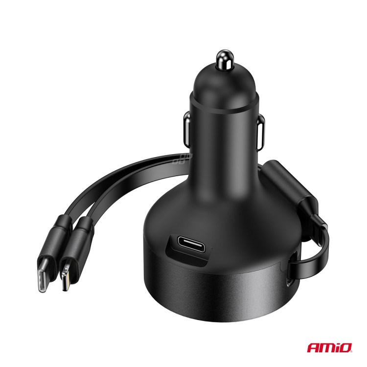 Amio - ΦΟΡΤΙΣΤΗΣ ΑΝΑΠΤΗΡΑ 12/24V ΜΕ 1ΘΥΡΑ USB-C 60W ΤΑΧΕΙΑΣ ΦΟΡΤΙΣΗΣ ΜΕ ΕΝΣΩΜΑΤΩΜΕΝΟ ΚΑΛΩΔΙΟ USB C+APPLE LIGHTING - 1 Τεμ. (04370/AM) Amio - ΦΟΡΤΙΣΤΗΣ ΑΝΑΠΤΗΡΑ 12/24V ΜΕ 1ΘΥΡΑ USB-C 60W ΤΑΧΕΙΑΣ ΦΟΡΤΙΣΗΣ ΜΕ ΕΝΣΩΜΑΤΩΜΕΝΟ ΚΑΛΩΔΙΟ USB C+APPLE LIGHTING - 1 Τεμ. (04370/AM)