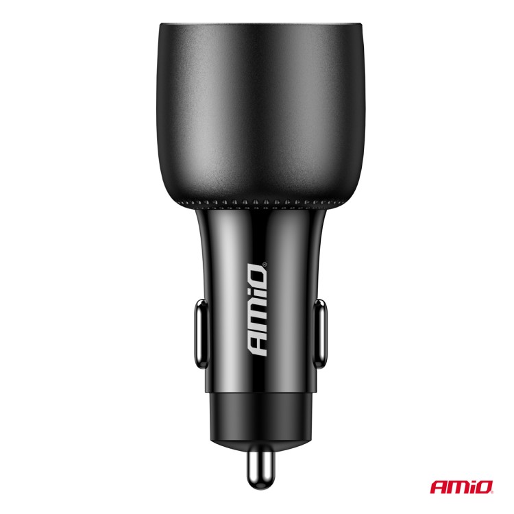 Amio - ΦΟΡΤΙΣΤΗΣ ΑΝΑΠΤΗΡΑ 12/24V ΜΕ 3 ΘΥΡΕΣ 2xUSB-C/1xUSB-A 95W 5V/3A ΤΑΧΕΙΑΣ ΦΟΡΤΙΣΗΣ ΑΛΟΥΜΙΝΙΟ/ΜΑΥΡΟΣ - 1 Τεμ. (04371/AM) Amio - ΦΟΡΤΙΣΤΗΣ ΑΝΑΠΤΗΡΑ 12/24V ΜΕ 3 ΘΥΡΕΣ 2xUSB-C/1xUSB-A 95W 5V/3A ΤΑΧΕΙΑΣ ΦΟΡΤΙΣΗΣ ΑΛΟΥΜΙΝΙΟ/ΜΑΥΡΟΣ - 1 Τεμ. (04371/AM)