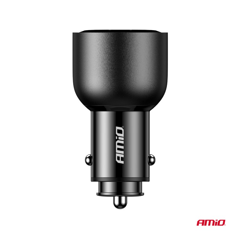 Amio - ΦΟΡΤΙΣΤΗΣ ΑΝΑΠΤΗΡΑ 12/24V ΜΕ 2 ΘΥΡΕΣ USB-C/USB-A 95W 5V/3A ΤΑΧΕΙΑΣ ΦΟΡΤΙΣΗΣ ΑΛΟΥΜΙΝΙΟ/ΜΑΥΡΟΣ - 1 Τεμ. (04372/AM) Amio - ΦΟΡΤΙΣΤΗΣ ΑΝΑΠΤΗΡΑ 12/24V ΜΕ 2 ΘΥΡΕΣ USB-C/USB-A 95W 5V/3A ΤΑΧΕΙΑΣ ΦΟΡΤΙΣΗΣ ΑΛΟΥΜΙΝΙΟ/ΜΑΥΡΟΣ - 1 Τεμ. (04372/AM)