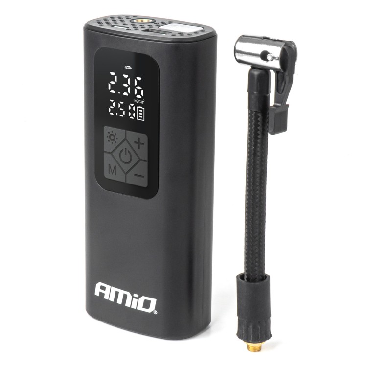 Amio - ΚΟΜΠΡΕΣΕΡ ΑΕΡΑ ΜΕ USB-C 10BAR 150PSI 20L/MIN 40W ΜΕ ΨΗΦΙΑΚΗ ΟΘΟΝΗ & ΦΑΚΟ LED 1ΤΕΜ. (04377/AM) Amio - ΚΟΜΠΡΕΣΕΡ ΑΕΡΑ ΜΕ USB-C 10BAR 150PSI 20L/MIN 40W ΜΕ ΨΗΦΙΑΚΗ ΟΘΟΝΗ & ΦΑΚΟ LED 1ΤΕΜ. (04377/AM)