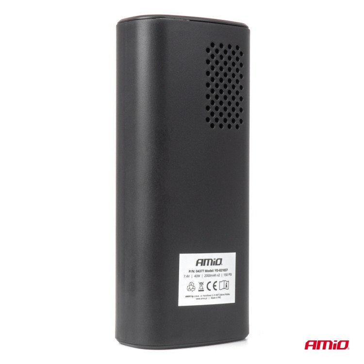 Amio - ΚΟΜΠΡΕΣΕΡ ΑΕΡΑ ΜΕ USB-C 10BAR 150PSI 20L/MIN 40W ΜΕ ΨΗΦΙΑΚΗ ΟΘΟΝΗ & ΦΑΚΟ LED 1ΤΕΜ. (04377/AM) Amio - ΚΟΜΠΡΕΣΕΡ ΑΕΡΑ ΜΕ USB-C 10BAR 150PSI 20L/MIN 40W ΜΕ ΨΗΦΙΑΚΗ ΟΘΟΝΗ & ΦΑΚΟ LED 1ΤΕΜ. (04377/AM)