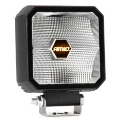Amio - ΠΡΟΒΟΛΕΑΣ ΕΡΓΑΣΙΑΣ ΤΕΤΡΑΓΩΝΟΣ LED 30W 9>50V 3 ΧΡΗΣΕΩΝ ΛΕΥΚΟ/ΠΟΡΤΟΚΑΛΙ ΦΩΣ 110x110x52mm - 1 Τεμ. (04394/AM)