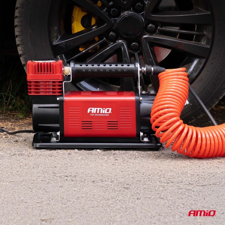 Amio – Κομπρεσέρ Αέρα Αυτοκινήτου Heavy Duty ACOMP-24 12V 600W 160l/min έως 10bar με Βαλίτσα & Ακροφύσια για Γρήγορο Φούσκωμα – 1 Τεμ. (04398/AM) Amio – Κομπρεσέρ Αέρα Αυτοκινήτου Heavy Duty ACOMP-24 12V 600W 160l/min έως 10bar με Βαλίτσα & Ακροφύσια για Γρήγορο Φούσκωμα – 1 Τεμ. (04398/AM)