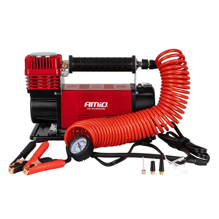 Amio – Κομπρεσέρ Αέρα Αυτοκινήτου Heavy Duty ACOMP-24 12V 600W 160l/min έως 10bar με Βαλίτσα & Ακροφύσια για Γρήγορο Φούσκωμα – 1 Τεμ. (04398/AM) Amio – Κομπρεσέρ Αέρα Αυτοκινήτου Heavy Duty ACOMP-24 12V 600W 160l/min έως 10bar με Βαλίτσα & Ακροφύσια για Γρήγορο Φούσκωμα – 1 Τεμ. (04398/AM)