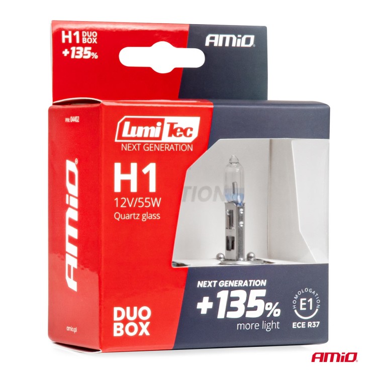 H1 12V 55W P14,5s LumiTec NEXT GENERATION +135%  2ΤΕΜ.