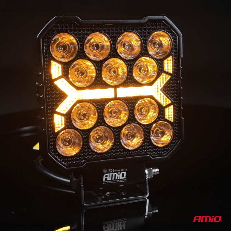 Amio - LED Λάμπα Εργασίας 42W 4200lm 6500K με Προειδοποιητικό Φως (Λευκό + Κίτρινο) – 9–36V Spot Αλουμινένια - 1 τεμ. - (04418/AM) Amio - LED Λάμπα Εργασίας 42W 4200lm 6500K με Προειδοποιητικό Φως (Λευκό + Κίτρινο) – 9–36V Spot Αλουμινένια - 1 τεμ. - (04418/AM)