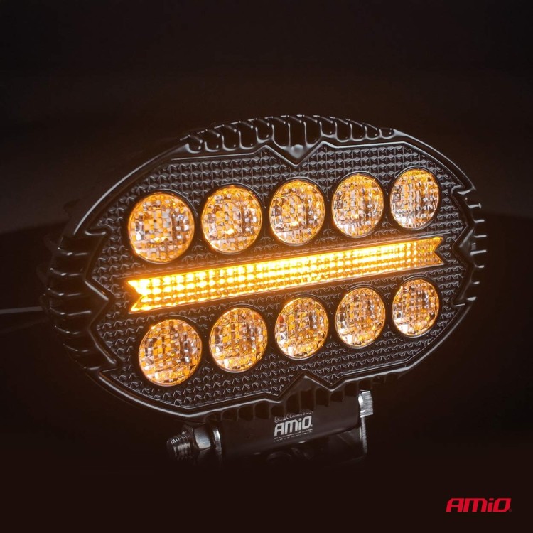 Amio - Προβολέας Εργασίας LED AWL77 45W 3000lm 6500K με Λευκό + Κίτρινο φώς προειδοποίησης 9/36V - 1 τεμ. (04421/AM) Amio - Προβολέας Εργασίας LED AWL77 45W 3000lm 6500K με Λευκό + Κίτρινο φώς προειδοποίησης 9/36V - 1 τεμ. (04421/AM)