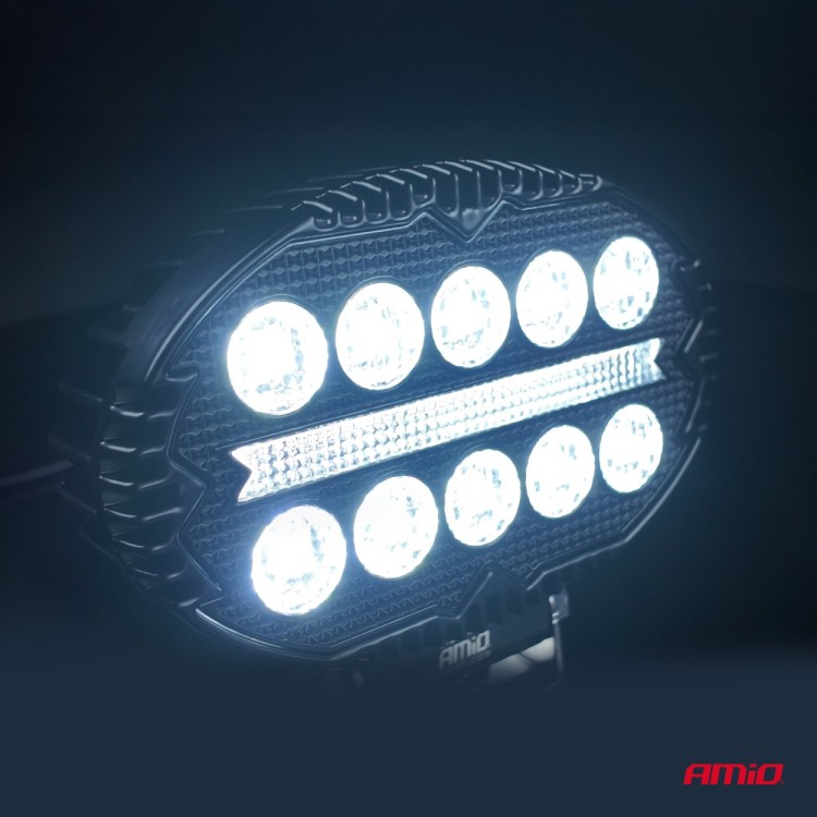 Amio - Προβολέας Εργασίας LED AWL77 45W 3000lm 6500K με Λευκό + Κίτρινο φώς προειδοποίησης 9/36V - 1 τεμ. (04421/AM) Amio - Προβολέας Εργασίας LED AWL77 45W 3000lm 6500K με Λευκό + Κίτρινο φώς προειδοποίησης 9/36V - 1 τεμ. (04421/AM)