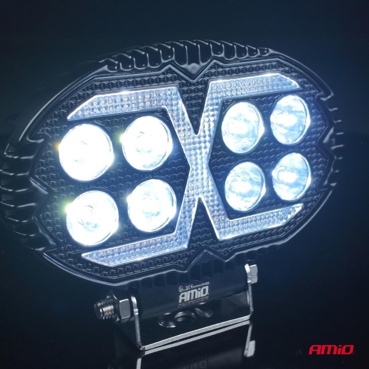 Amio - Προβολέας Εργασίας LED AWL78 SPOT 45W 2400lm 6500K με Λευκό + Κίτρινο φώς προειδοποίησης 9/36V - 1 τεμ. (04422/AM) Amio - Προβολέας Εργασίας LED AWL78 SPOT 45W 2400lm 6500K με Λευκό + Κίτρινο φώς προειδοποίησης 9/36V - 1 τεμ. (04422/AM)