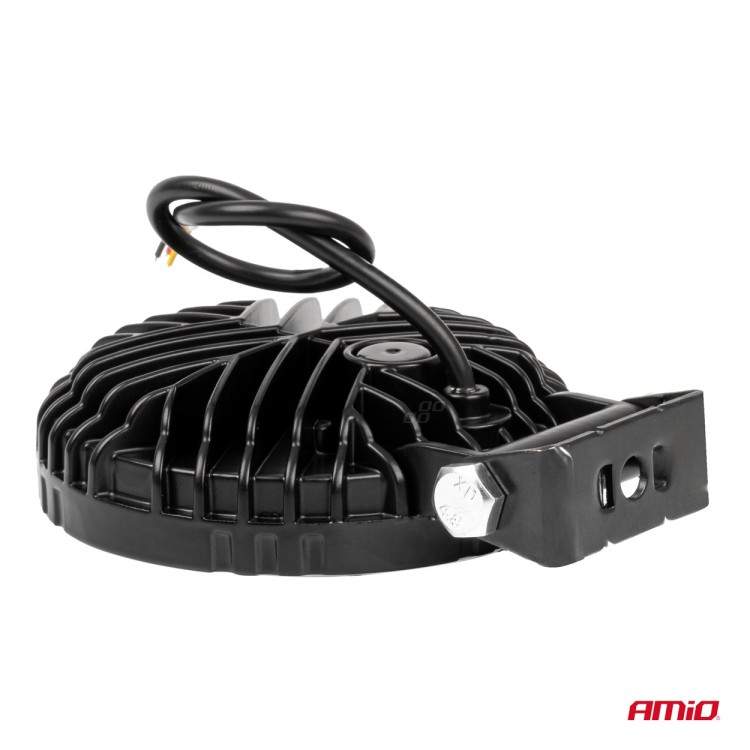 Amio - Προβολέας Εργασίας LED AWL80 SPOT 48W 2400lm με Λευκό + Κίτρινο φώς προειδοποίησης  9/36V - 1 τεμ. (04424/AM)