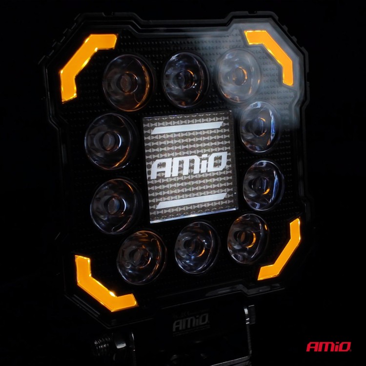 Amio - Προβολέας Εργασίας LED AWL81 SPOT 48W 3000lm 6500K με Κίτρινο φώς προειδοποίησης & φωτιζόμενο Logo - 1 τεμ. (04425/AM) Amio - Προβολέας Εργασίας LED AWL81 SPOT 48W 3000lm 6500K με Κίτρινο φώς προειδοποίησης & φωτιζόμενο Logo - 1 τεμ. (04425/AM)