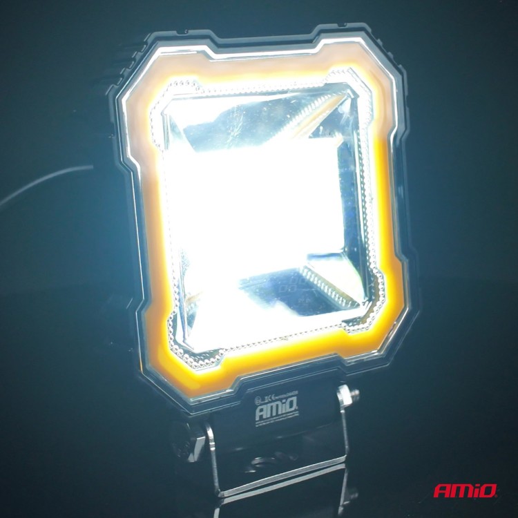 Amio - Προβολέας Εργασίας LED AWL82 FLOOD 48W 3600lm 6500K με σταθερή Κίτρινη LED μπάρα – 9–36V - 1 τεμ. (04426/AM) Amio - Προβολέας Εργασίας LED AWL82 FLOOD 48W 3600lm 6500K με σταθερή Κίτρινη LED μπάρα – 9–36V - 1 τεμ. (04426/AM)