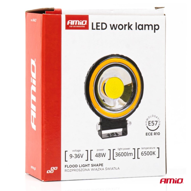 Amio - Προβολέας Εργασίας LED AWL83 FLOOD 48W 3600lm 6500K με σταθερή Κίτρινη LED μπάρα - 1 τεμ. (04427/AM) Amio - Προβολέας Εργασίας LED AWL83 FLOOD 48W 3600lm 6500K με σταθερή Κίτρινη LED μπάρα - 1 τεμ. (04427/AM)