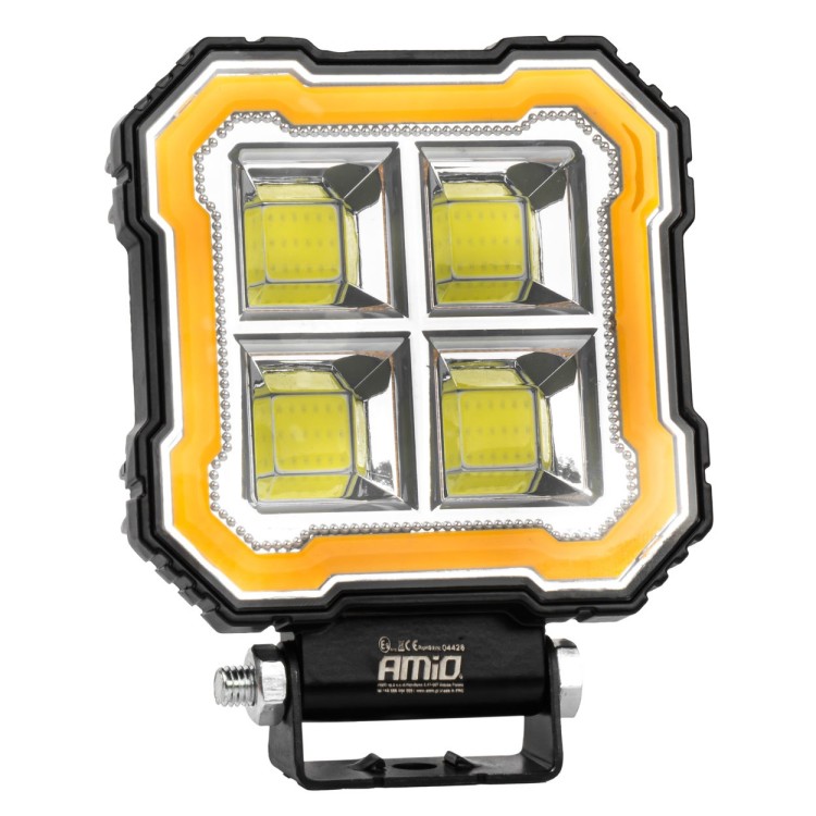 Amio - Προβολέας Εργασίας LED AWL84 FLOOD 48W 4800lm 6500K με σταθερή Κίτρινη LED μπάρα – 9–36V - 1 τεμ. (04428/AM) Amio - Προβολέας Εργασίας LED AWL84 FLOOD 48W 4800lm 6500K με σταθερή Κίτρινη LED μπάρα – 9–36V - 1 τεμ. (04428/AM)