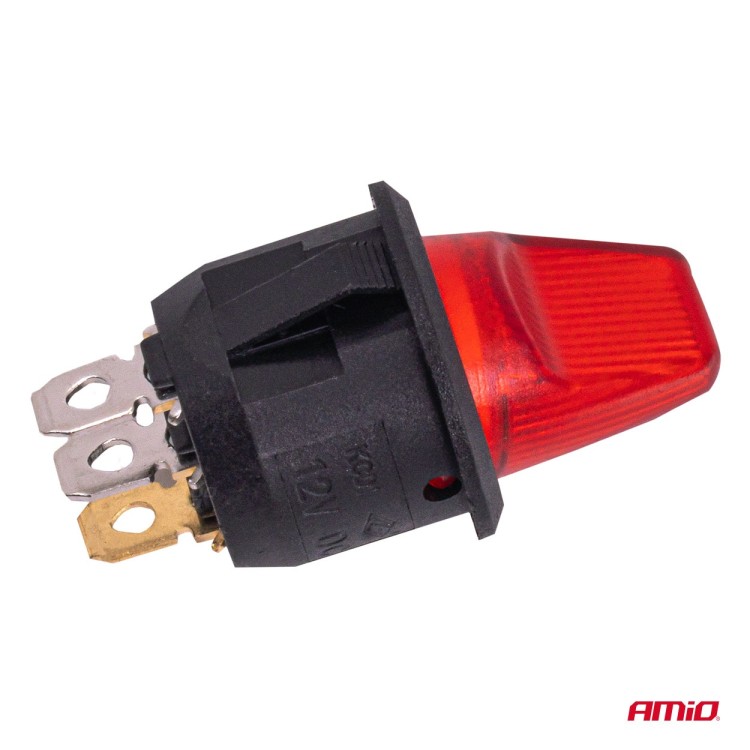 Amio - Διακόπτης Μοχλός 12V 20A με Κόκκινο Φωτισμό – Για Οχήματα & Βιομηχανικές Εφαρμογές - 1 τεμ. (04438/AM) Amio - Διακόπτης Μοχλός 12V 20A με Κόκκινο Φωτισμό – Για Οχήματα & Βιομηχανικές Εφαρμογές - 1 τεμ. (04438/AM)