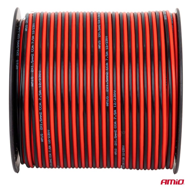 Amio - Δίδυμο Καλώδιο Ηχείων CCA 2×1,5mm² 100m - 1 τεμ. (04459/AM) Amio - Δίδυμο Καλώδιο Ηχείων CCA 2×1,5mm² 100m - 1 τεμ. (04459/AM)