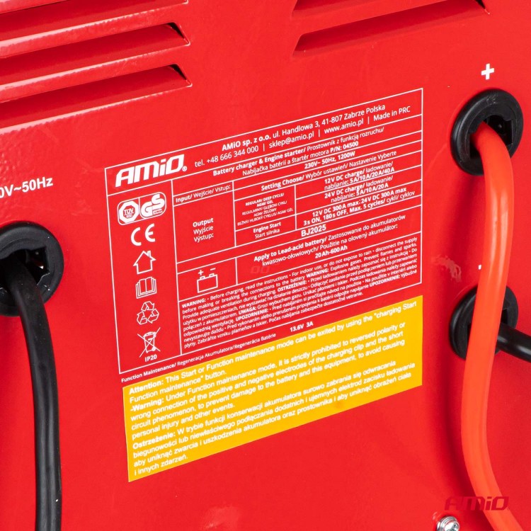 Amio - ΕΚΚΙΝΗΤΗΣ /ΦΟΡΤΙΣΤΗΣ ΜΠΑΤΑΡΙΑΣ 40A (300A STARTER) 12/24V ΓΙΑ ΜΠΑΤΑΡΙΕΣ 20-600Ah - AMIO (04500/AM) Amio - ΕΚΚΙΝΗΤΗΣ /ΦΟΡΤΙΣΤΗΣ ΜΠΑΤΑΡΙΑΣ 40A (300A STARTER) 12/24V ΓΙΑ ΜΠΑΤΑΡΙΕΣ 20-600Ah - AMIO (04500/AM)