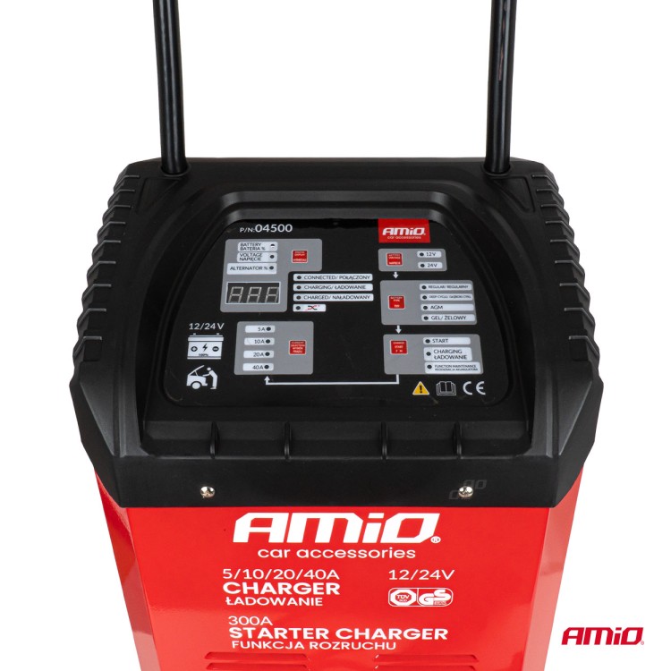 Amio - ΕΚΚΙΝΗΤΗΣ /ΦΟΡΤΙΣΤΗΣ ΜΠΑΤΑΡΙΑΣ 40A (300A STARTER) 12/24V ΓΙΑ ΜΠΑΤΑΡΙΕΣ 20-600Ah - AMIO (04500/AM) Amio - ΕΚΚΙΝΗΤΗΣ /ΦΟΡΤΙΣΤΗΣ ΜΠΑΤΑΡΙΑΣ 40A (300A STARTER) 12/24V ΓΙΑ ΜΠΑΤΑΡΙΕΣ 20-600Ah - AMIO (04500/AM)