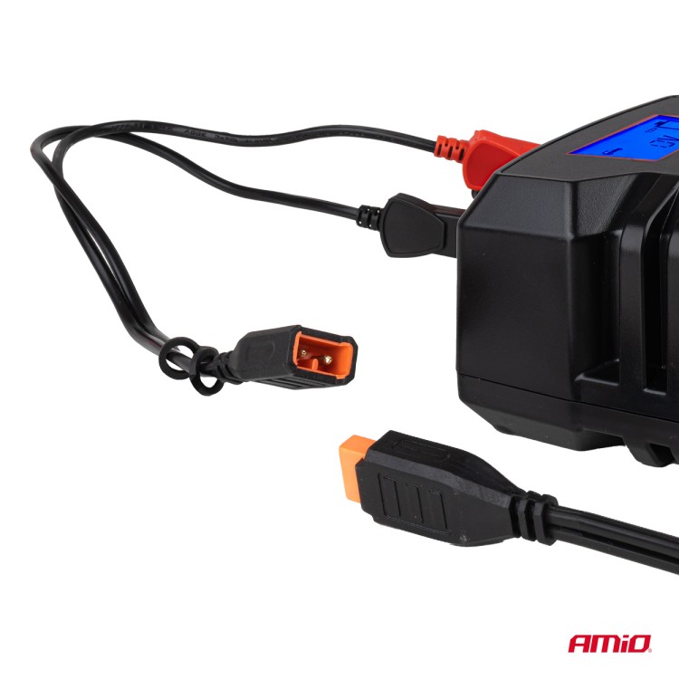 Amio - Φορτιστής Μπαταρίας Ψηφιακός PRO AGM GEL LiFePo4 (LFP) τάση λειτουργίας 6/12V ένταση ρεύματος 4A με γάντζο για Επιβατικά Αυτοκίνητα και Μοτοσυκλέτες - 1 τεμ. (04531/AM) Amio - Φορτιστής Μπαταρίας Ψηφιακός PRO AGM GEL LiFePo4 (LFP) τάση λειτουργίας 6/12V ένταση ρεύματος 4A με γάντζο για Επιβατικά Αυτοκίνητα και Μοτοσυκλέτες - 1 τεμ. (04531/AM)