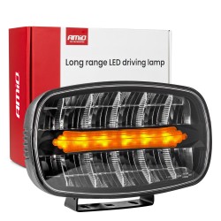 Amio - Προβολέας Εργασίας LED Oval με Ενσωματωμένο Φλας 109W 7000lm 9/36V για Φορτηγά Γεωργικά Μηχανήματα και Off-Road Οχήματα - 1 τεμ. (04535/AM)