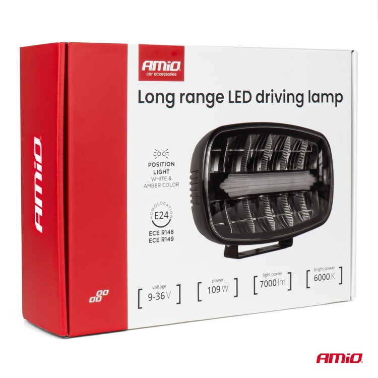 Amio - Προβολέας Εργασίας LED Oval με Ενσωματωμένο Φλας 109W 7000lm 9/36V για Φορτηγά Γεωργικά Μηχανήματα και Off-Road Οχήματα - 1 τεμ. (04535/AM) Amio - Προβολέας Εργασίας LED Oval με Ενσωματωμένο Φλας 109W 7000lm 9/36V για Φορτηγά Γεωργικά Μηχανήματα και Off-Road Οχήματα - 1 τεμ. (04535/AM)