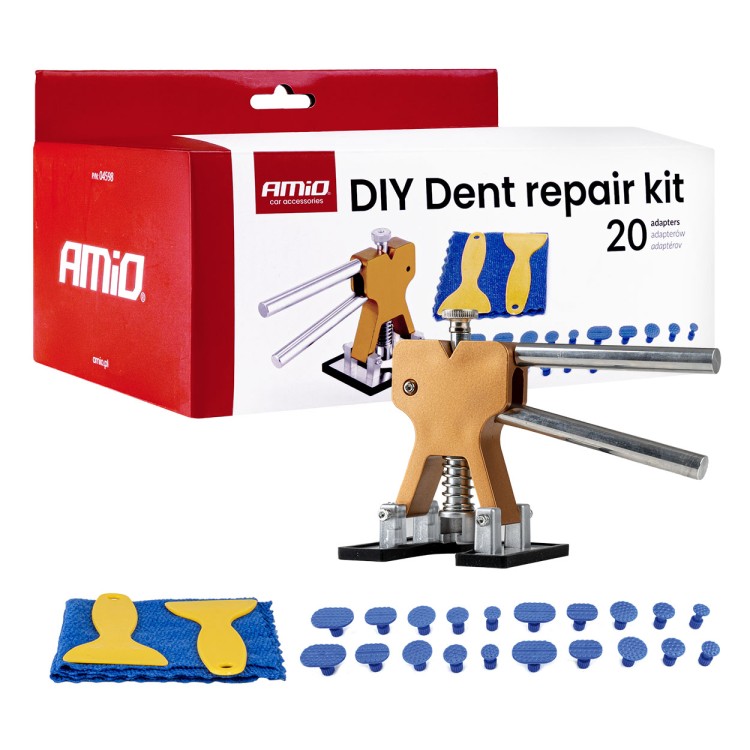 Amio - Kit Επισκευής Λαμαρίνας από Λακούβες (Αμάξωμα Οχήματος) DIY Dent Repair Kit με 20 Αντάπτορες για Επιβατικά Αυτοκίνητα - 1 σετ (04598/AM) Amio - Kit Επισκευής Λαμαρίνας από Λακούβες (Αμάξωμα Οχήματος) DIY Dent Repair Kit με 20 Αντάπτορες για Επιβατικά Αυτοκίνητα - 1 σετ (04598/AM)