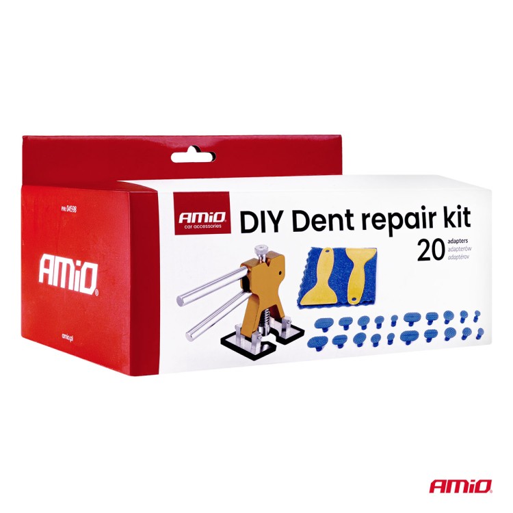 Amio - Kit Επισκευής Λαμαρίνας από Λακούβες (Αμάξωμα Οχήματος) DIY Dent Repair Kit με 20 Αντάπτορες για Επιβατικά Αυτοκίνητα - 1 σετ (04598/AM) Amio - Kit Επισκευής Λαμαρίνας από Λακούβες (Αμάξωμα Οχήματος) DIY Dent Repair Kit με 20 Αντάπτορες για Επιβατικά Αυτοκίνητα - 1 σετ (04598/AM)