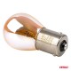 Amio – Λάμπες Αλογόνου PY21W BAU15s 12V 21W Πορτοκαλί/Χρώμιο Lumitec για Φλας & Καθαρή Σήμανση – Σετ 2 Τεμ. (04627/AM)