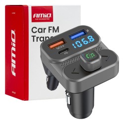 Amio - FM Transmitter Αναπτήρα τύπου FMT02 τάση λειτουργίας 12-24V με 2xUSB Type-A και 1xUSB Type-C για Επιβατικά Αυτοκίνητα και Φορτηγά - 1 τεμ. (04649/AM) Amio - FM Transmitter Αναπτήρα τύπου FMT02 τάση λειτουργίας 12-24V με 2xUSB Type-A και 1xUSB Type-C για Επιβατικά Αυτοκίνητα και Φορτηγά - 1 τεμ. (04649/AM)