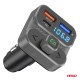 Amio - FM Transmitter Αναπτήρα τύπου FMT02 τάση λειτουργίας 12-24V με 2xUSB Type-A και 1xUSB Type-C για Επιβατικά Αυτοκίνητα και Φορτηγά - 1 τεμ. (04649/AM)