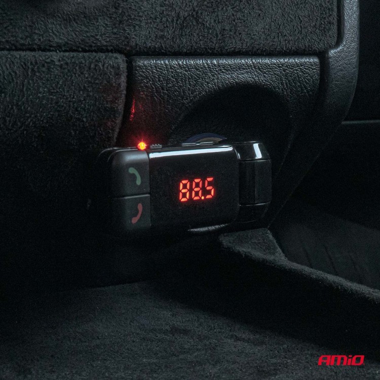 Amio - FM Transmitter Αναπτήρα τύπου FMT03 τάση λειτουργίας 12-24V με 2xUSB Type-A και Bluetooth για Επιβατικά Αυτοκίνητα και Φορτηγά - 1 τεμ. (04650/AM) Amio - FM Transmitter Αναπτήρα τύπου FMT03 τάση λειτουργίας 12-24V με 2xUSB Type-A και Bluetooth για Επιβατικά Αυτοκίνητα και Φορτηγά - 1 τεμ. (04650/AM)