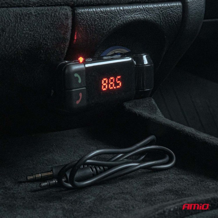 Amio - FM Transmitter Αναπτήρα τύπου FMT03 τάση λειτουργίας 12-24V με 2xUSB Type-A και Bluetooth για Επιβατικά Αυτοκίνητα και Φορτηγά - 1 τεμ. (04650/AM) Amio - FM Transmitter Αναπτήρα τύπου FMT03 τάση λειτουργίας 12-24V με 2xUSB Type-A και Bluetooth για Επιβατικά Αυτοκίνητα και Φορτηγά - 1 τεμ. (04650/AM)