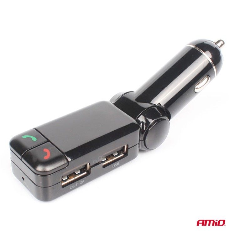 Amio - FM Transmitter Αναπτήρα τύπου FMT03 τάση λειτουργίας 12-24V με 2xUSB Type-A και Bluetooth για Επιβατικά Αυτοκίνητα και Φορτηγά - 1 τεμ. (04650/AM) Amio - FM Transmitter Αναπτήρα τύπου FMT03 τάση λειτουργίας 12-24V με 2xUSB Type-A και Bluetooth για Επιβατικά Αυτοκίνητα και Φορτηγά - 1 τεμ. (04650/AM)