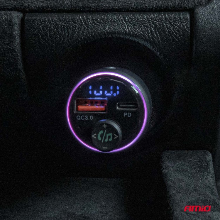 Amio - FM Transmitter Αυτοκινήτου 12/24V με 1xUSB Type-A και 1xUSB Type-C - 1 τεμ. (04655/AM) Amio - FM Transmitter Αυτοκινήτου 12/24V με 1xUSB Type-A και 1xUSB Type-C - 1 τεμ. (04655/AM)