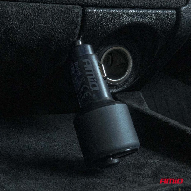 Amio - FM Transmitter Αυτοκινήτου 12/24V με 1xUSB Type-A και 1xUSB Type-C - 1 τεμ. (04655/AM) Amio - FM Transmitter Αυτοκινήτου 12/24V με 1xUSB Type-A και 1xUSB Type-C - 1 τεμ. (04655/AM)