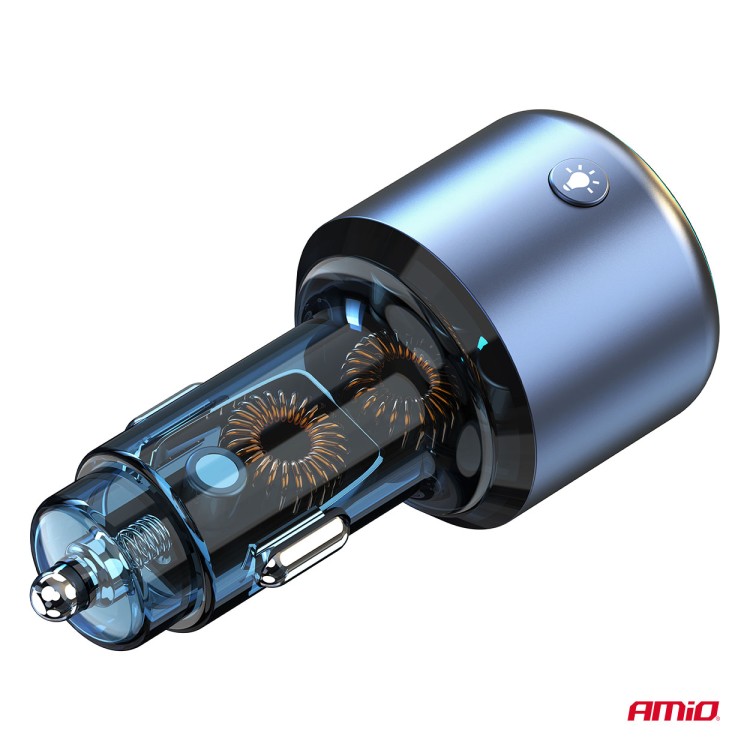 Amio - FM Transmitter Αυτοκινήτου 12/24V με 1xUSB Type-A και 1xUSB Type-C - 1 τεμ. (04655/AM) Amio - FM Transmitter Αυτοκινήτου 12/24V με 1xUSB Type-A και 1xUSB Type-C - 1 τεμ. (04655/AM)