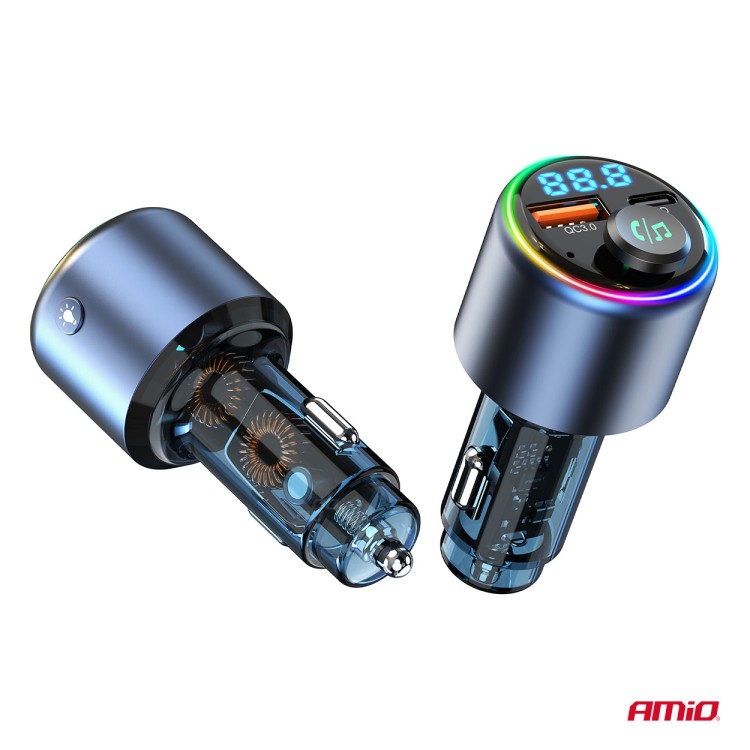 Amio - FM Transmitter Αυτοκινήτου 12/24V με 1xUSB Type-A και 1xUSB Type-C - 1 τεμ. (04655/AM) Amio - FM Transmitter Αυτοκινήτου 12/24V με 1xUSB Type-A και 1xUSB Type-C - 1 τεμ. (04655/AM)