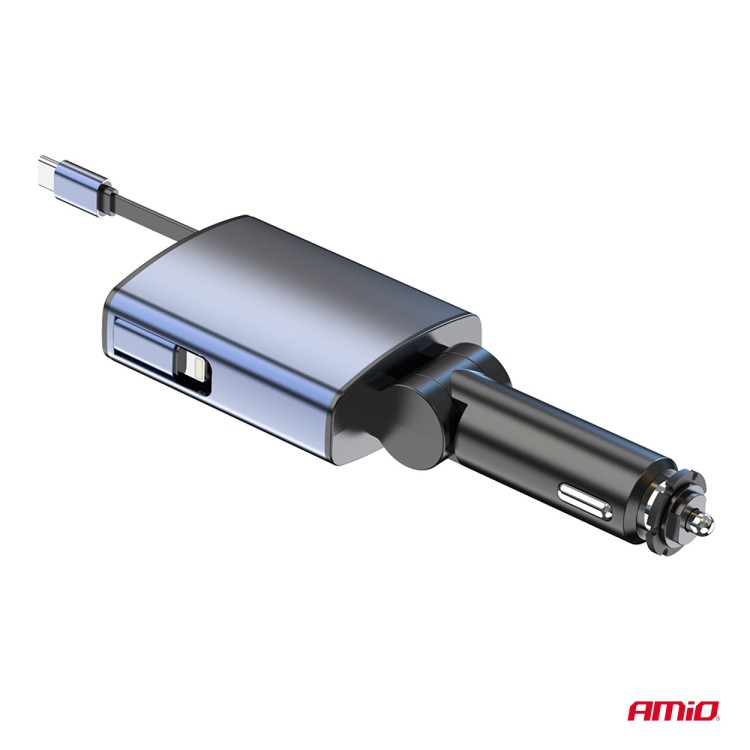 Amio - FM Transmitter Αυτοκινήτου 12/24V με 1xUSB Type-A, 1xUSB Type-C και Ενσωματωμένο Καλώδιο Φόρτισης Type-C - 1 τεμ. (04656/AM) Amio - FM Transmitter Αυτοκινήτου 12/24V με 1xUSB Type-A, 1xUSB Type-C και Ενσωματωμένο Καλώδιο Φόρτισης Type-C - 1 τεμ. (04656/AM)