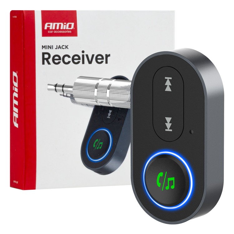 Amio - Bluetooth Δέκτης (Receiver) για Ασύρματη Μετάδοση Ήχου με υποδοχή Mini Jack 3.5mm για Αυτοκίνητα και Ηχοσυστήματα - 1 τεμ. (04658/AM) Amio - Bluetooth Δέκτης (Receiver) για Ασύρματη Μετάδοση Ήχου με υποδοχή Mini Jack 3.5mm για Αυτοκίνητα και Ηχοσυστήματα - 1 τεμ. (04658/AM)