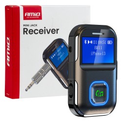 Amio - Bluetooth Δέκτης (Receiver) BTR-03 για Ασύρματη Μετάδοση Ήχου με υποδοχή Mini Jack 3.5mm και Οθόνη LCD - 1 τεμ. (04659/AM) Amio - Bluetooth Δέκτης (Receiver) BTR-03 για Ασύρματη Μετάδοση Ήχου με υποδοχή Mini Jack 3.5mm και Οθόνη LCD - 1 τεμ. (04659/AM)