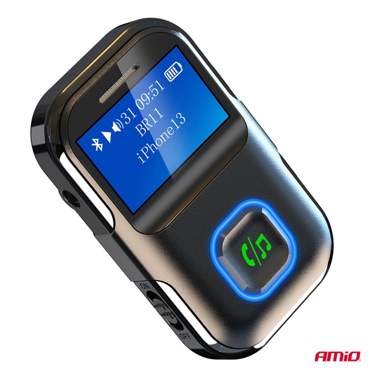 Amio - Bluetooth Δέκτης (Receiver) BTR-03 για Ασύρματη Μετάδοση Ήχου με υποδοχή Mini Jack 3.5mm και Οθόνη LCD - 1 τεμ. (04659/AM) Amio - Bluetooth Δέκτης (Receiver) BTR-03 για Ασύρματη Μετάδοση Ήχου με υποδοχή Mini Jack 3.5mm και Οθόνη LCD - 1 τεμ. (04659/AM)