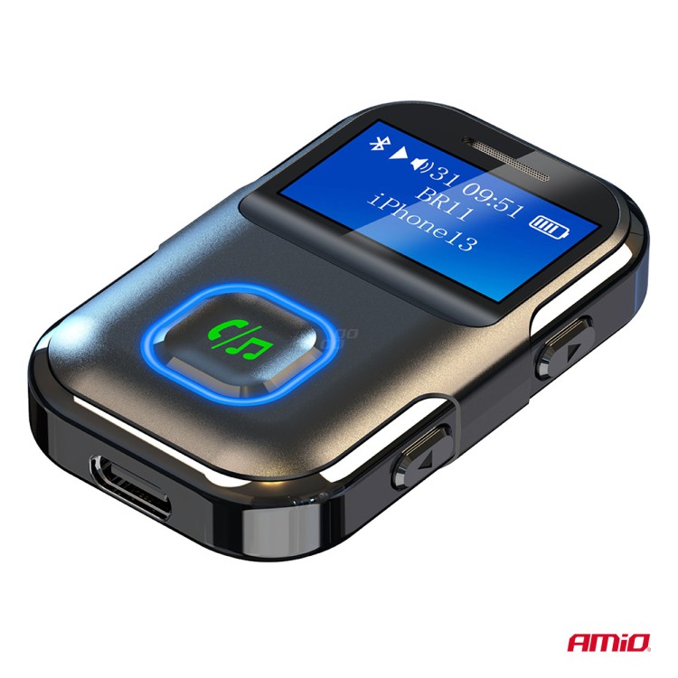 Amio - Bluetooth Δέκτης (Receiver) BTR-03 για Ασύρματη Μετάδοση Ήχου με υποδοχή Mini Jack 3.5mm και Οθόνη LCD - 1 τεμ. (04659/AM) Amio - Bluetooth Δέκτης (Receiver) BTR-03 για Ασύρματη Μετάδοση Ήχου με υποδοχή Mini Jack 3.5mm και Οθόνη LCD - 1 τεμ. (04659/AM)