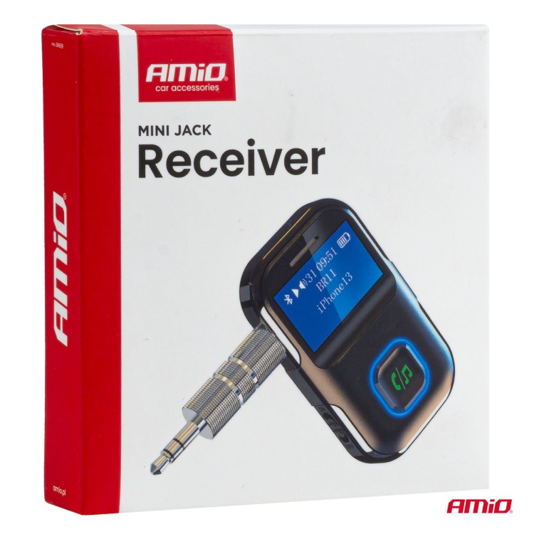 Amio - Bluetooth Δέκτης (Receiver) BTR-03 για Ασύρματη Μετάδοση Ήχου με υποδοχή Mini Jack 3.5mm και Οθόνη LCD - 1 τεμ. (04659/AM) Amio - Bluetooth Δέκτης (Receiver) BTR-03 για Ασύρματη Μετάδοση Ήχου με υποδοχή Mini Jack 3.5mm και Οθόνη LCD - 1 τεμ. (04659/AM)