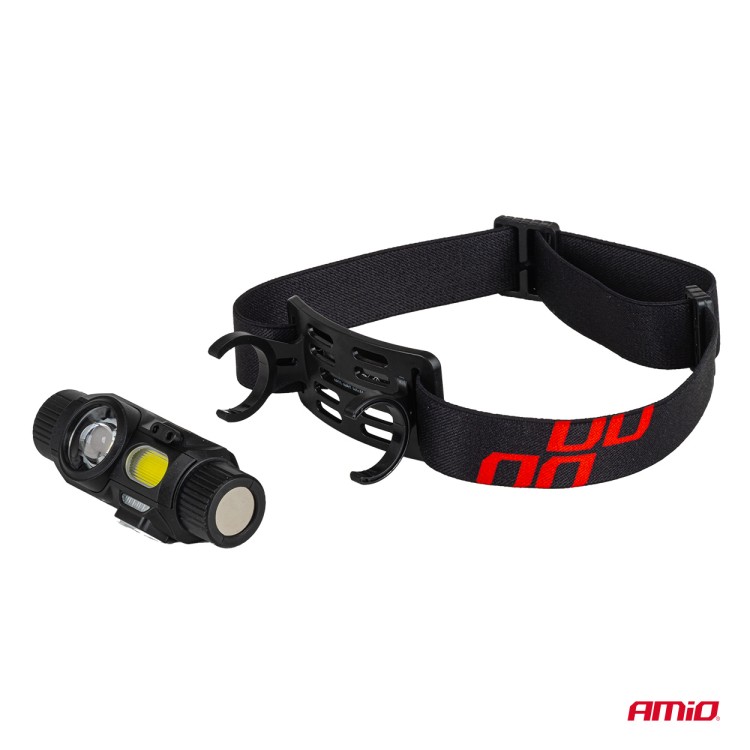 ΦΑΚΟΣ ΚΕΦΑΛΗΣ ΕΡΓΑΣΙΑΣ XPG+COB LED ΜΕ ΣΤΡΟΜΠΟ 1200mAh ΕΠΑΝΑΦΟΡΤΙΖΟΜΕΝΟΣ AMIO
