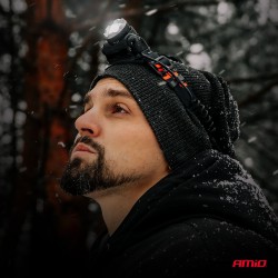 Amio - Φακός Κεφαλής Εργασίας τύπου T6 LED χωρητικότητα μπαταρίας 3600mAh - 1 τεμ. (04664/AM)