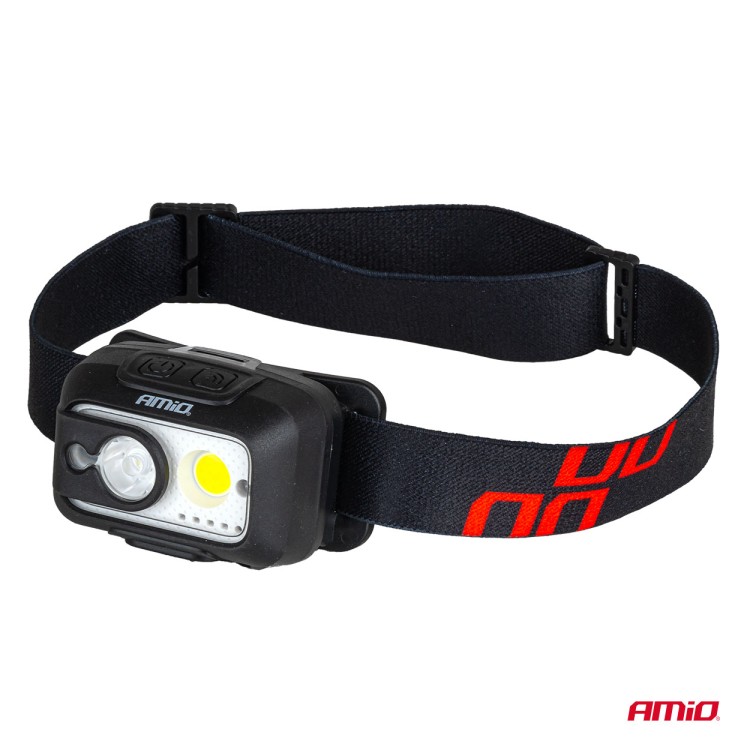 Amio - Φακός Κεφαλής Εργασίας τύπου XPG+COB LED χωρητικότητα μπαταρίας 1800mAh - 1 τεμ. (04667/AM) Amio - Φακός Κεφαλής Εργασίας τύπου XPG+COB LED χωρητικότητα μπαταρίας 1800mAh - 1 τεμ. (04667/AM)
