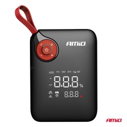 Amio - Φορητός Εκκινητής Μπαταρίας (Jump Starter) Mini με ενσωματωμένο Κομπρεσέρ Αέρα, Powerbank και Φακό LED τάση λειτουργίας 12V με χωρητικότητα 7,2Ah και μέγιστο ρεύμα εκκίνησης 600A για Επιβατικά Αυτοκίνητα - 1 τεμ. (04675/AM) Amio - Φορητός Εκκινητής Μπαταρίας (Jump Starter) Mini με ενσωματωμένο Κομπρεσέρ Αέρα, Powerbank και Φακό LED τάση λειτουργίας 12V με χωρητικότητα 7,2Ah και μέγιστο ρεύμα εκκίνησης 600A για Επιβατικά Αυτοκίνητα - 1 τεμ. (04675/AM)