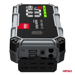 Amio - Φορητός Εκκινητής Μπαταρίας (Jump Starter), Powerbank και Φακός LED τάση λειτουργίας 12V με χωρητικότητα 12Ah και ρεύμα εκκίνησης 500A (στιγμιαία μέγιστη ισχύς 1000A) σειρά Pro για Επιβατικά Αυτοκίνητα - 1 τεμ. (04676/AM) Amio - Φορητός Εκκινητής Μπαταρίας (Jump Starter), Powerbank και Φακός LED τάση λειτουργίας 12V με χωρητικότητα 12Ah και ρεύμα εκκίνησης 500A (στιγμιαία μέγιστη ισχύς 1000A) σειρά Pro για Επιβατικά Αυτοκίνητα - 1 τεμ. (04676/AM)
