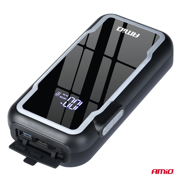 Amio - Φορητός Εκκινητής Μπαταρίας 3 σε 1 τύπου Jump Starter με Φως LED και Powerbank τάση λειτουργίας 12V απόδοσης 12Ah 800-1600A για Επιβατικά Αυτοκίνητα - 1 τεμ. (04678/AM) Amio - Φορητός Εκκινητής Μπαταρίας 3 σε 1 τύπου Jump Starter με Φως LED και Powerbank τάση λειτουργίας 12V απόδοσης 12Ah 800-1600A για Επιβατικά Αυτοκίνητα - 1 τεμ. (04678/AM)